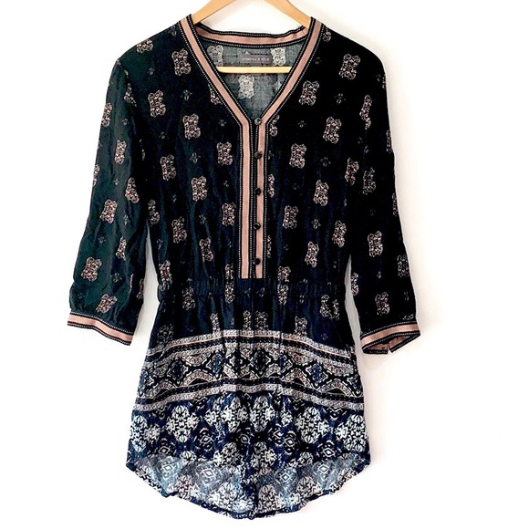 Kendall & Kylie Black Printed Button Down Romper - Picture 3 of 8